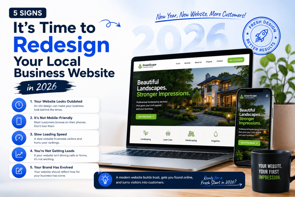 frustrated local business owner checking website performance