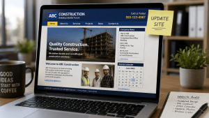 Outdated Business Website with Old Information